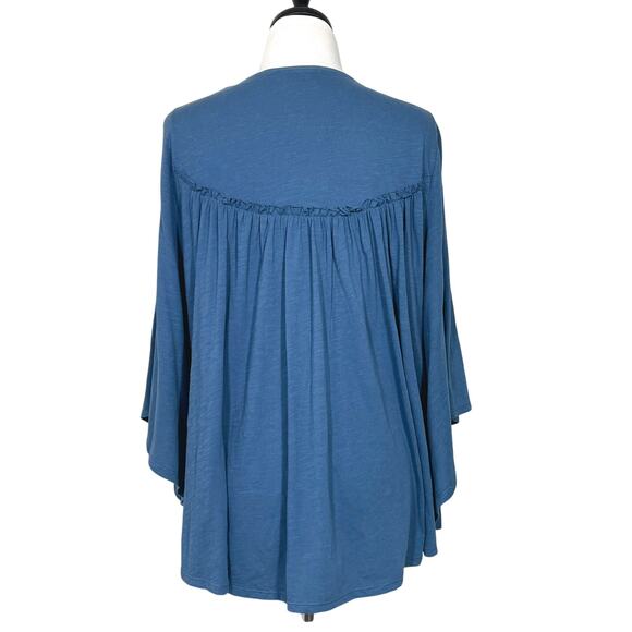 NWT Anthropologie S Deletta Josephine Wedgwood 3/4 Sleeve Blouse Top - Picture 5 of 10